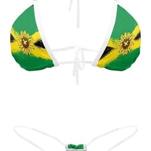Green and Yellow Women's Bikini Set